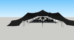 Capital dock stretch tent set up. Various configurations.