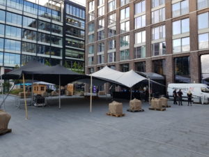 Capital dock stretch tent set up. Various configurations.